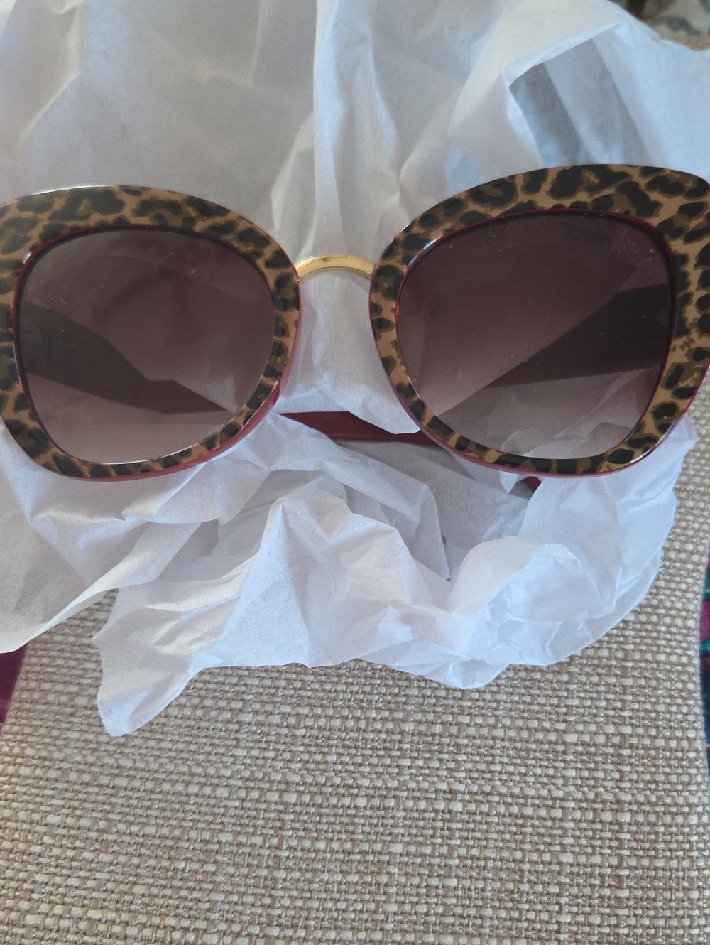Leopard Print Cat Eye Women's Sunglasses